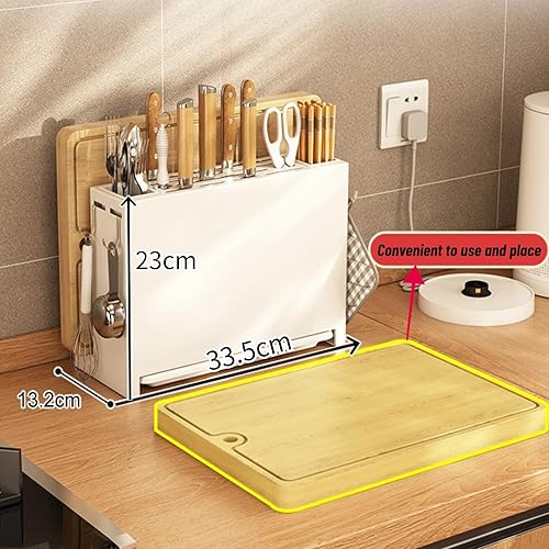 Miniatura 7 de Soporte para cuchillos de cocina, soporte para cuchillos para encimera de cocina, soporte multifuncional para cuchillos de almacenamiento, 2 en 1,