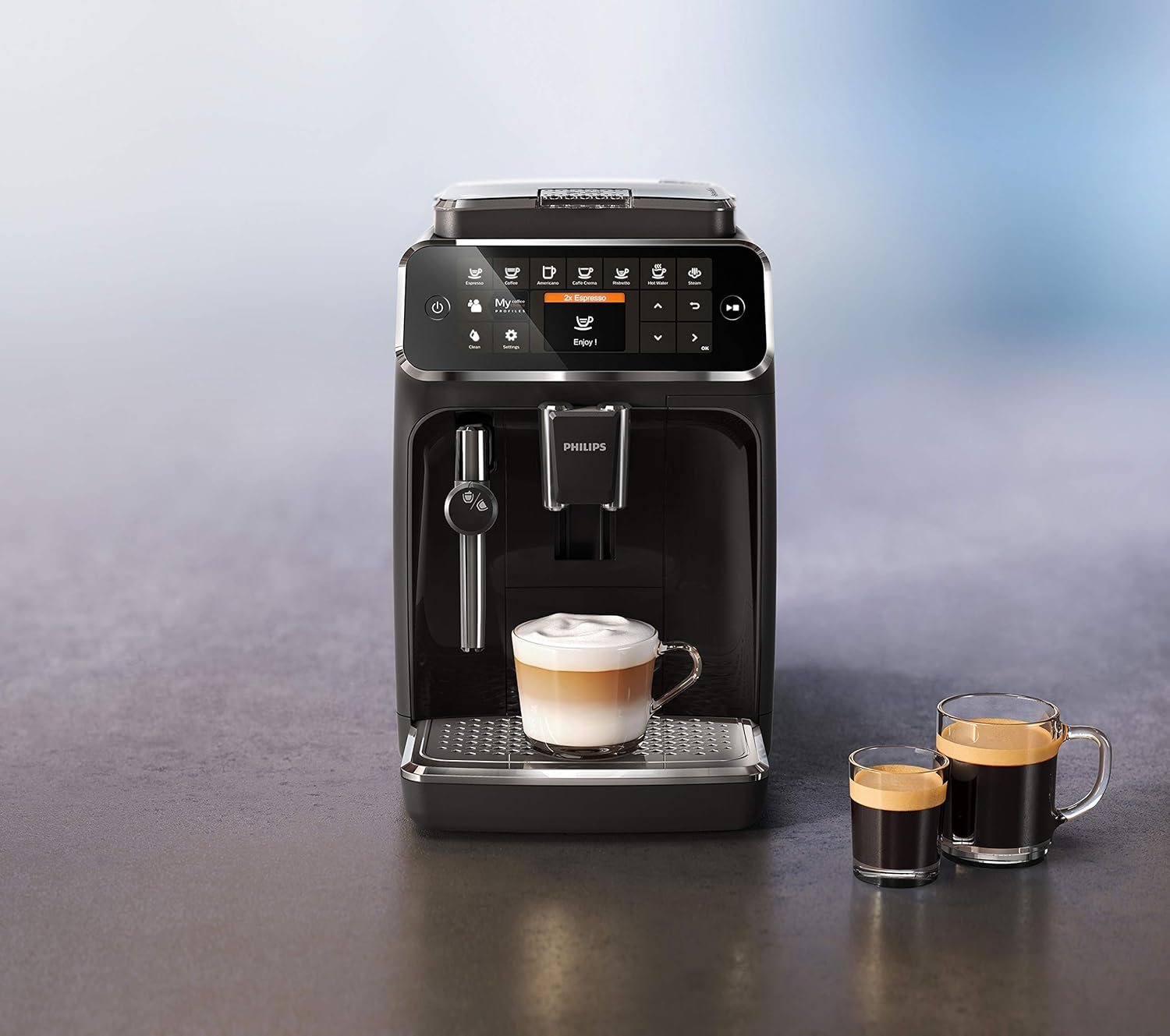 Philips Kitchen Appliances 4300 Fully Automatic Espresso Machine with Classic Milk Frother, BK, EP4321/54, one size (Renewed)