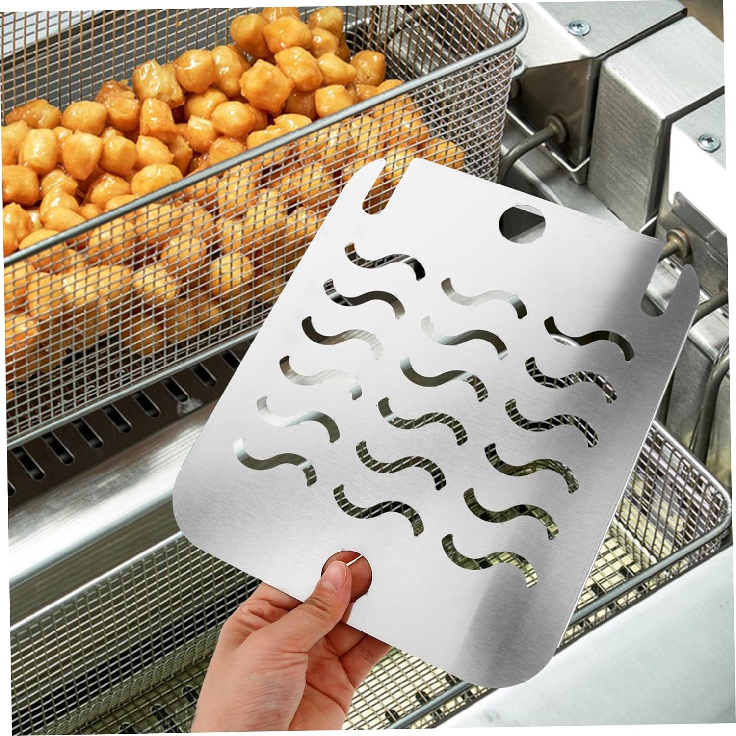 LIFKOME Stainless Steel Crumb Screen for Electric Fryers Debris Filter Replacement for Fryer Baskets Safe Scalding Design Compatible with Various Models