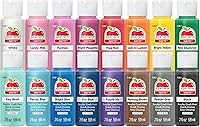 Apple Barrel PROMOABIII Acrylic Craft Paint Set: 16 Vibrant Matte Colors, 2oz Bottles for Wood, Styrofoam & Crafts
