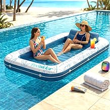Poolsider Inflatable Sun Lounger, Large Inflatable Sun Bed for Adults, 4-in-1 Multipurpose Sun Lounger, Pool Floats Adults