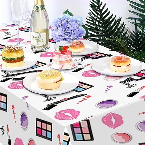 Miniatura 134 de CC HOME 1 pieza de mantel de plástico para fiesta de los 90 de 54 x 87 pulgadas de largo, mantel vintage retro de los 90 de hip hop, tema de 1990