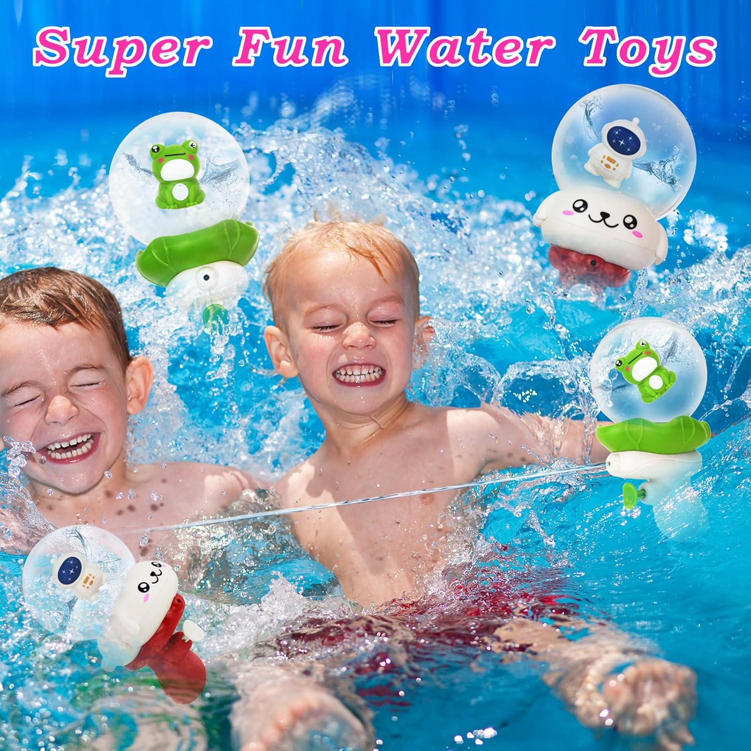 Water Guns for Kids 2PCS Pool Toys Toddler Outdoor Water Toy Summer Squirt Shooter Guns Backyard Beach Water Blaster Swimming Pool Games Outside Toys for 2 3 4 5 6 Year Old Boy Girl image 2 of 5 B0D12ZM5QF