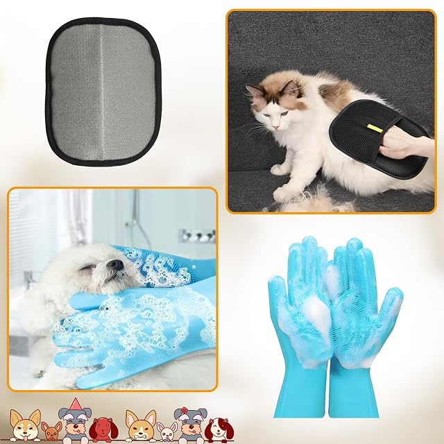 Foto 3 de 7 de DGMI Quita Pelos Mascota, Guante Quitapelos Mascotas, Doble Eliminador Pelo Estático