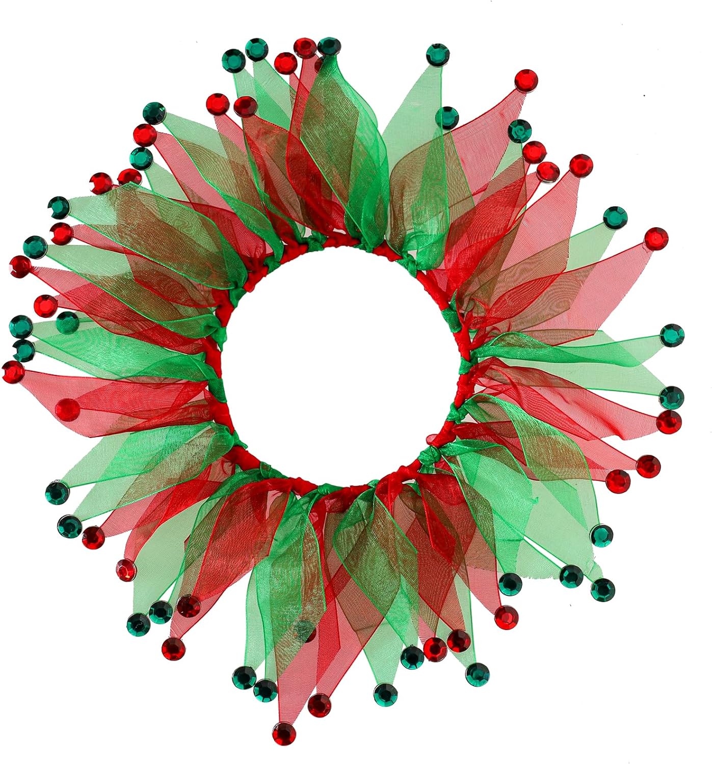 Christmas Pet Collars 1 Pc Red Green Tulle Holiday Dog Cat Costume Accessory Elastic Fancy Festive Party Collars for Small and Medium Dogs