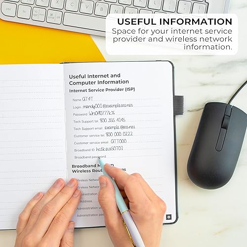 Vista 22 de Clever Fox Libro de contraseñas – Organizador de direcciones de Internet y contraseñas alfabetizado – Cuaderno de contraseñas para computadora