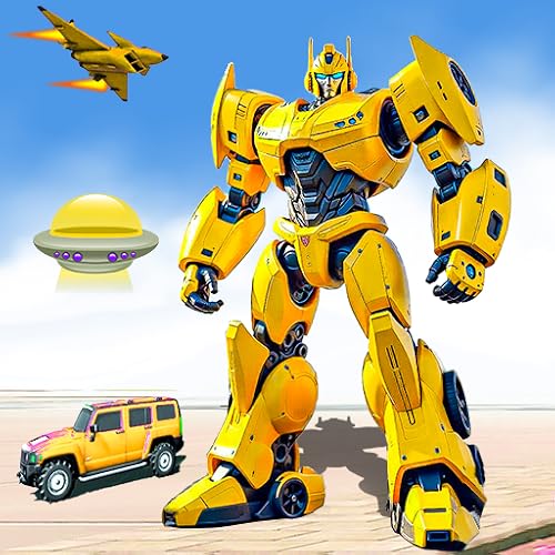 Survival Robot Car Transformation Game: Flying Robot Simulator Open World Game - Multi Real Robot Transform Game: New Robot Shooting Games