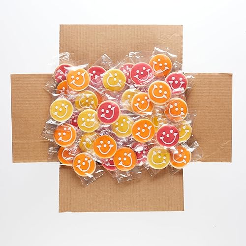 Miniatura 4 de Paquete de 50 mini galletas Smiley de otoño envueltas individualmente sin nueces