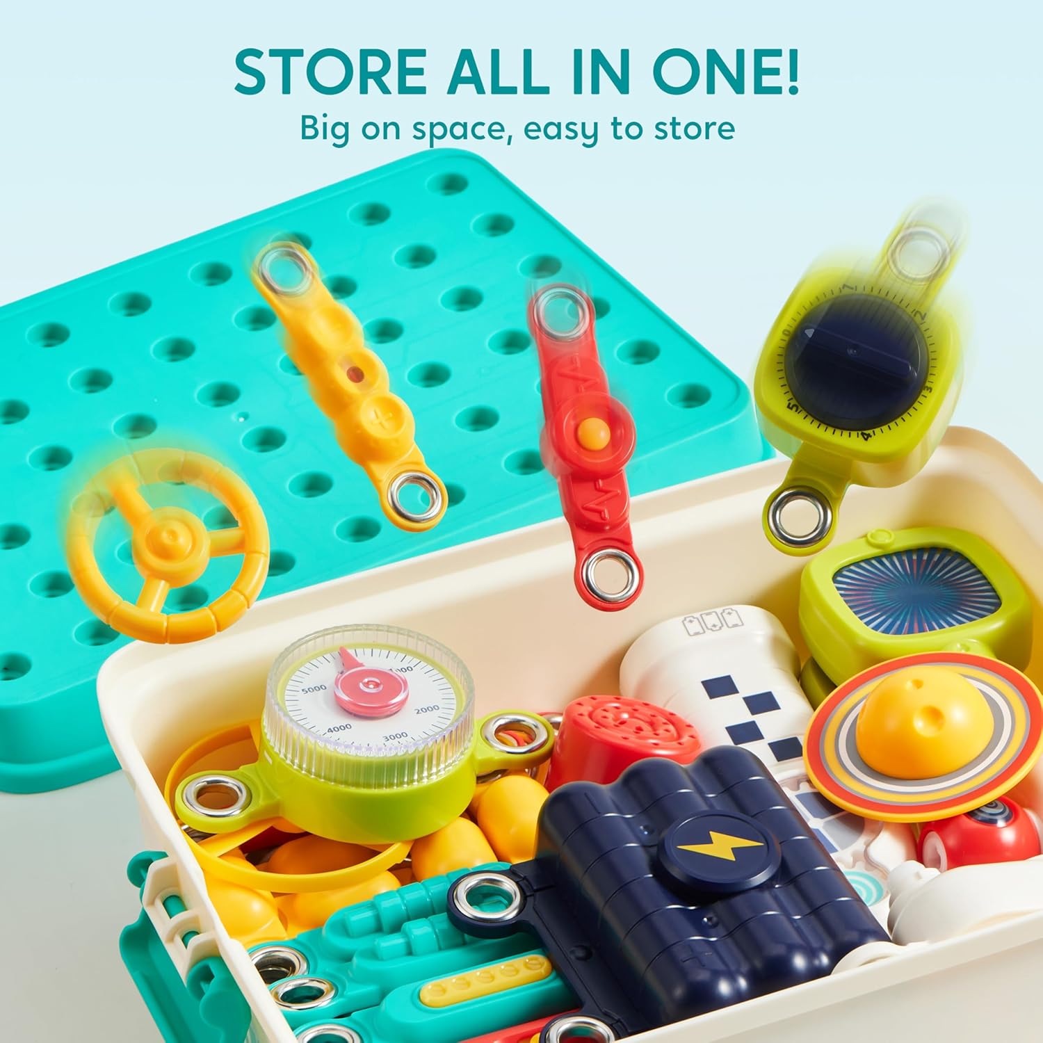 JOVA Klever Kits 50+ Projects Space Circuits - Electronics Kit for Kids with 46+ Components, Electronic STEM Toy Educational Science Kits for Kids Aged 5 6 7 8+