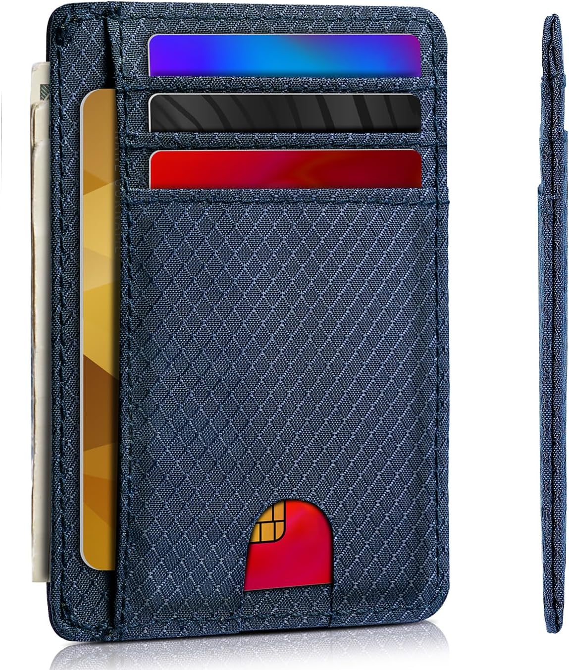 Artpaxy Slim Wallet for Men & Women, Minimalist Front Pocket Card Holder for Travel, RFID Blocking, Water Resistant Nylon Wallet for ID & Cash & Credit Card