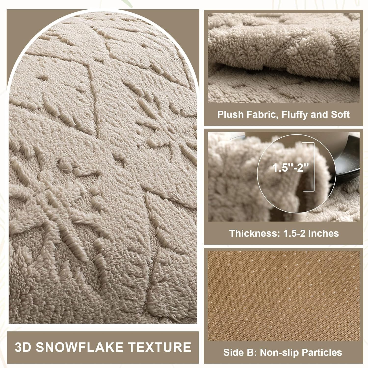 STACYPIK Thickened Soft Khaki Dogs Couch Cover, Fuzzy Loveseat Recliner L Shaped Armrest Backrest, Pet Sofa Protector for 2 Cushion Sofa, Non-Slip Cozy Plush Sofa Slipcover Washable-27.6X59.1IN
