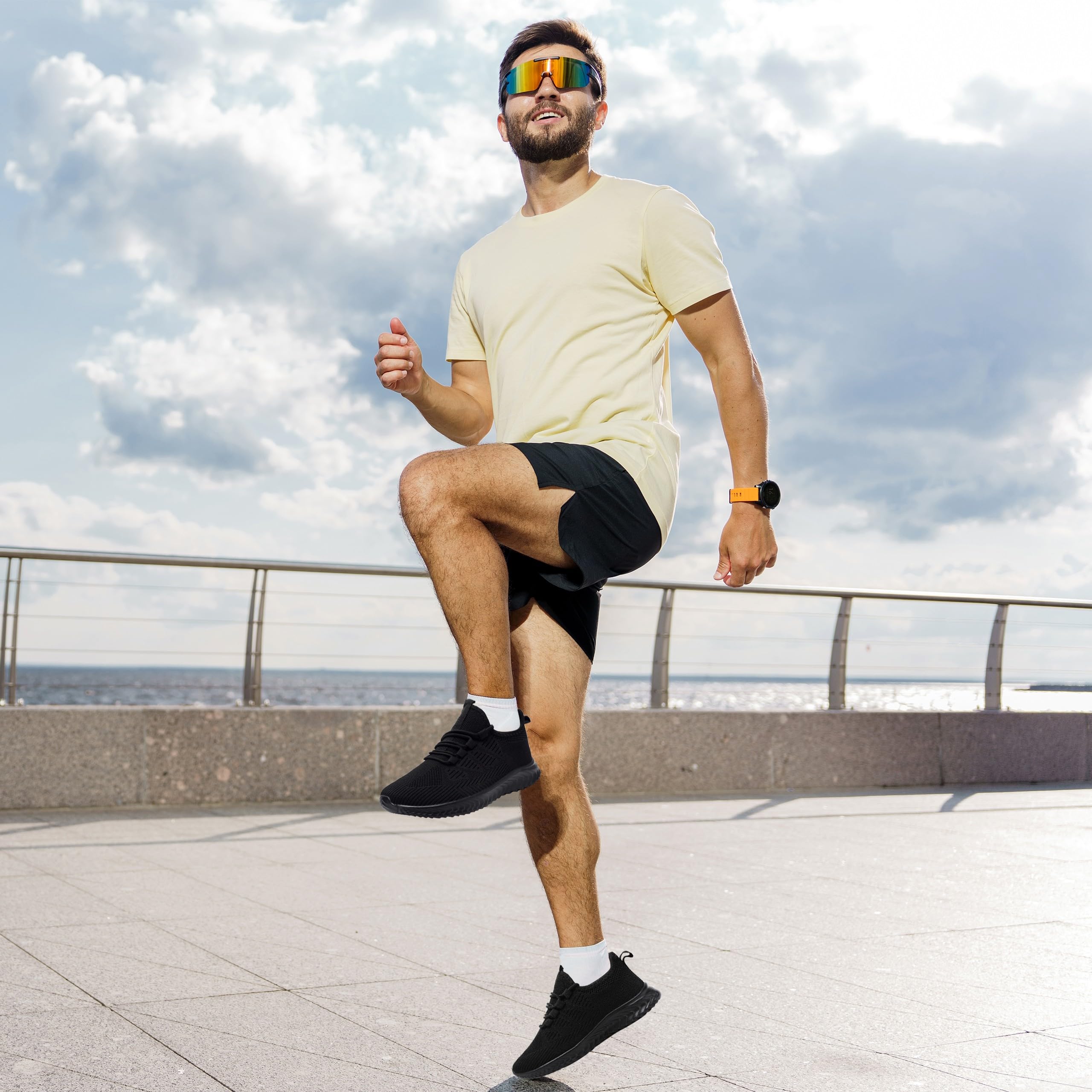 Tenis de correr para hombre, tenis para caminar, gimnasio, ligeros, antideslizantes, de malla, informales, para entrenamiento