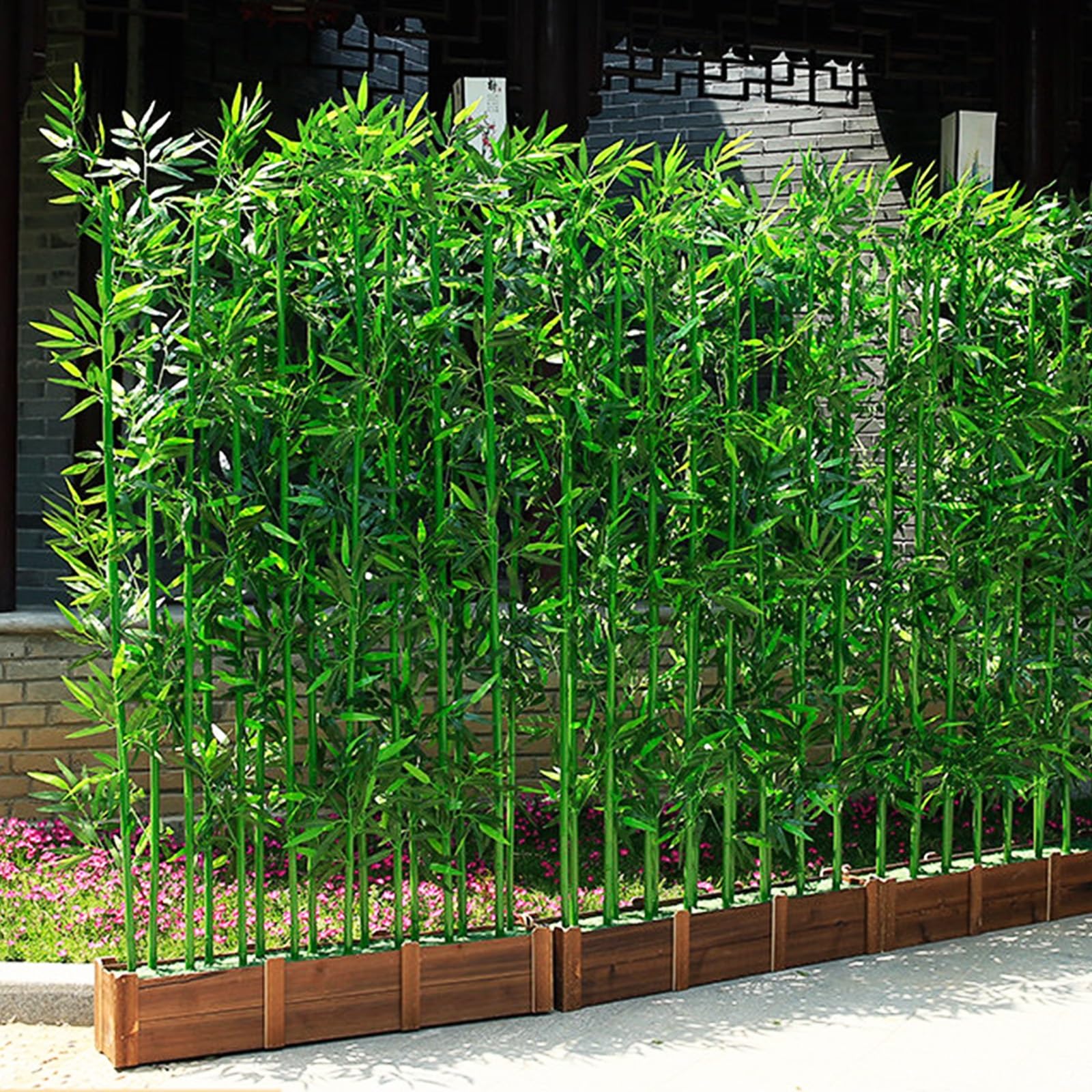 Plantes de bambou artificielles pour l'intimité et verdure de terrasse