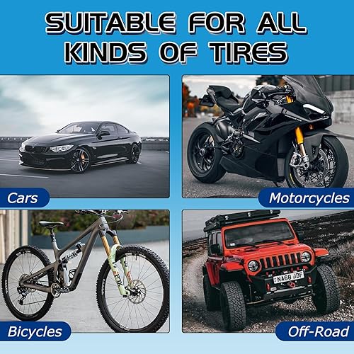 Miniatura 6 de Pegamento para reparación de neumáticos, 50 ml de cemento de goma negro profesional para reparación de paredes laterales de coches y motocicletas,