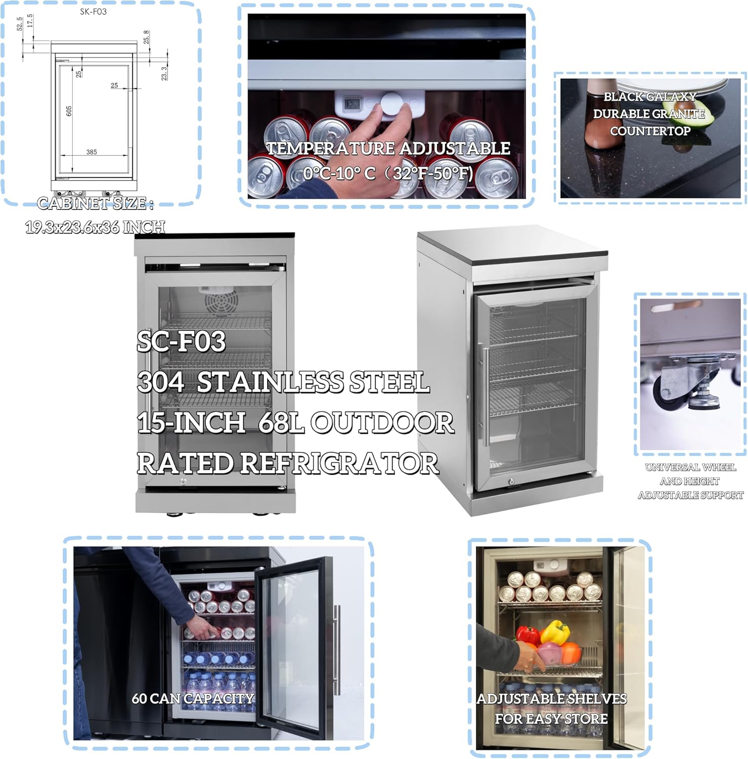 Premium Outdoor Kitchen Island with 304 Stainless Steel Gas Grill, Built-in Sink, Wine & Beverage Refrigerator, and Rotisserie Kit - Integrated LED Lighting for Backyard (Silver- 98", Natural Gas)