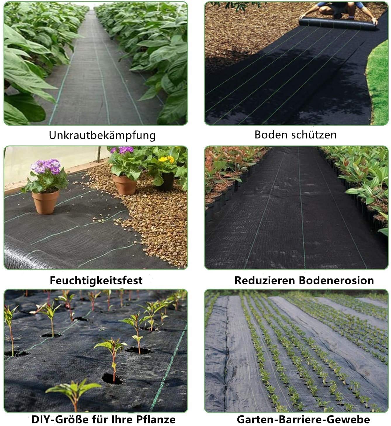 Nisorpa 200m² Unkrautfolie, 90 g/m² Unkrautvlies Wasserdurchlässig und Reißfestes, Anti-Unkrautgewebe mit Hohe UV-Stabilisierung, Unkrautschutzgewebe für Garten（2x100m）