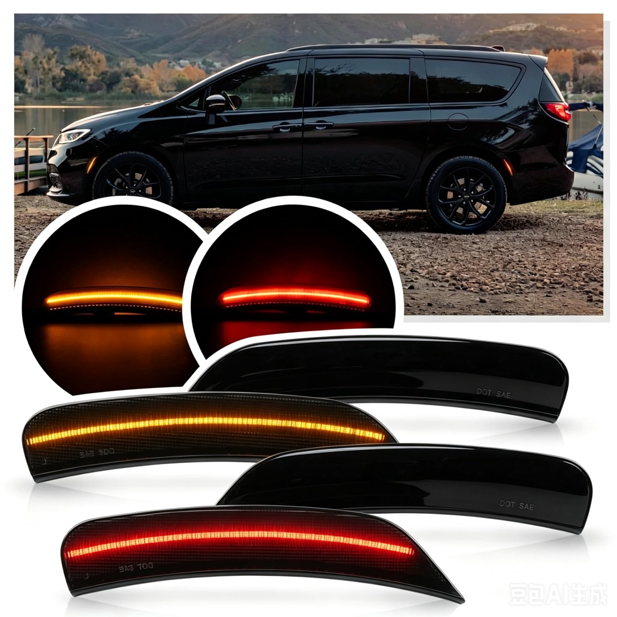 Para Chrysler Para Voyager 2020-2021 Luz Intermitente De Guardabarros