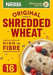 Nestlé Cereals - Shredded Wheat Breakfast Cereal - 16 Crunchy Wholegrain Biscuits, High Fibre, No Added Sugar