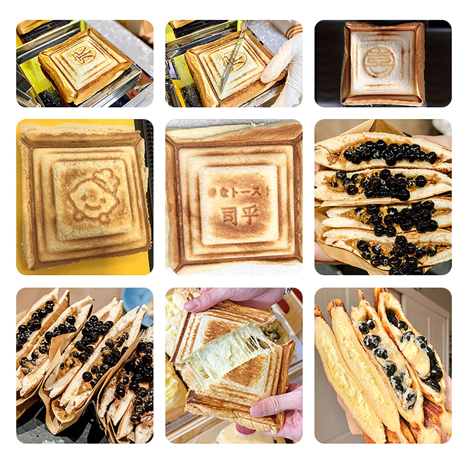 Komercyjny grill kanapkowy Panini Press Grill, 600 W z powłoką nieprzywierającą, dwustronny opiekacz do kanapek Opiekacz tostów, szybkie nagrzewanie Łatwe czyszczenie z regulowaną temperaturą