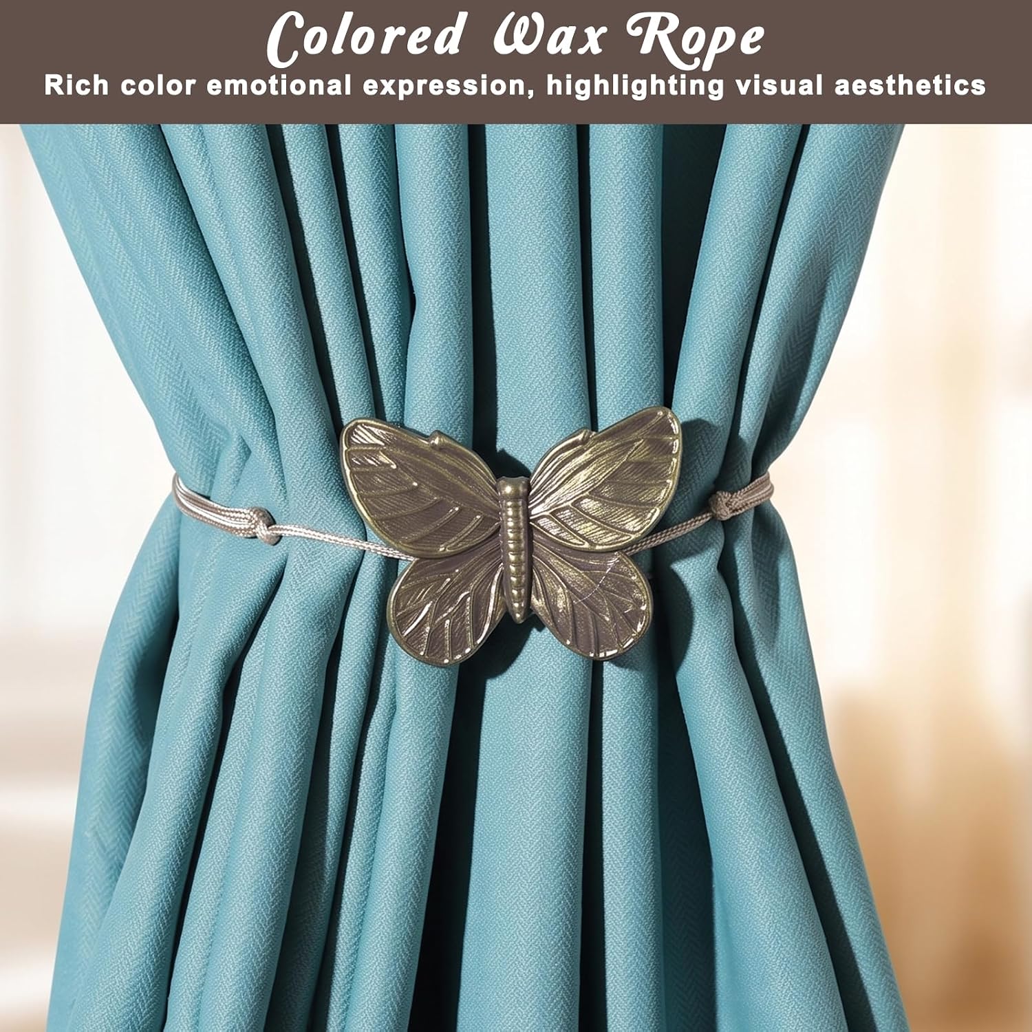 2 Pack Magnetic Curtain Tiebacks Flying Bee Curtain Tie Backs