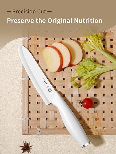 Miniatura 3 de Juego de cuchillos de cerámica de fortalecimiento puro para cocina con funda 9 piezas 100% zirconia cerámica afilada hoja cuchillos de corte de