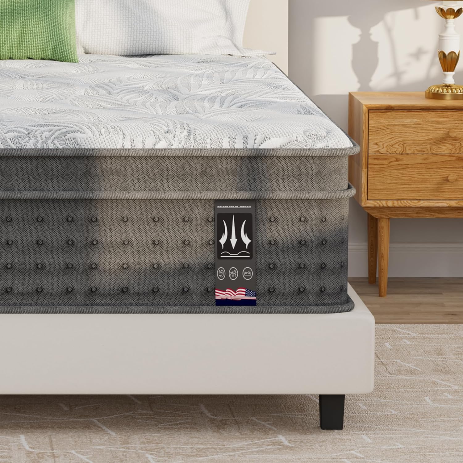 Twin Size Mattress,14 Inch Hybrid Memory Foam Twin Mattress in a Box, Independent Pocket Coils for Motion Isolation,Upgraded Support,CertiPUR-US, 39"*80"*14”