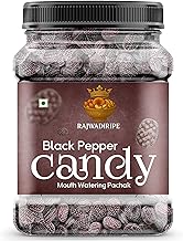 RAJWADIRIPE Black Pepper Flavoured Candy|Kali MIRCH Toffee (Jar Pack) 400gm I Sweet and Juicy Masala Goli I Sweet Hard Candy (500gm)