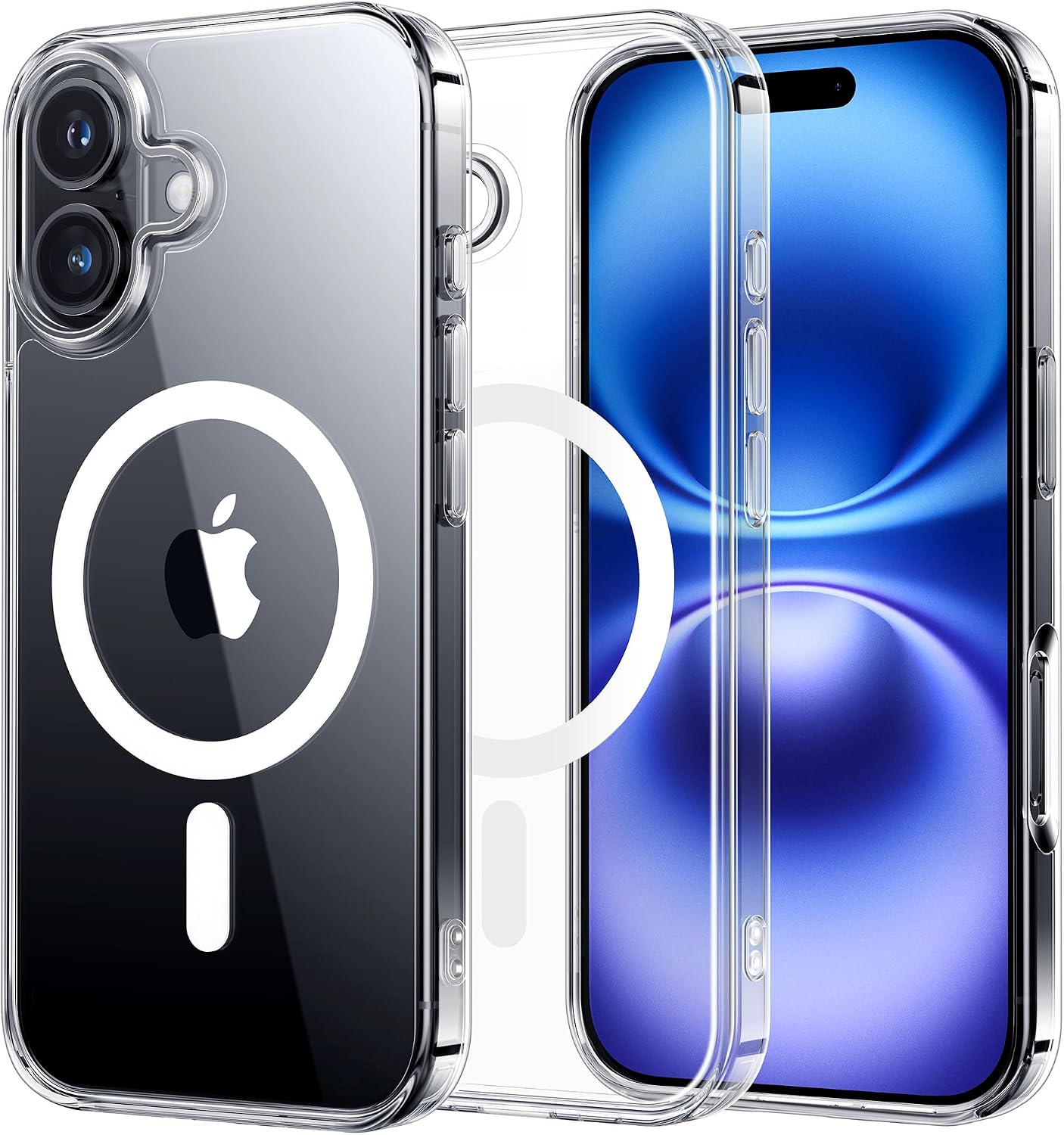 NIMASO Clear iPhone 16 Case – MagSafe Compatible, Slim, Shockproof, Anti