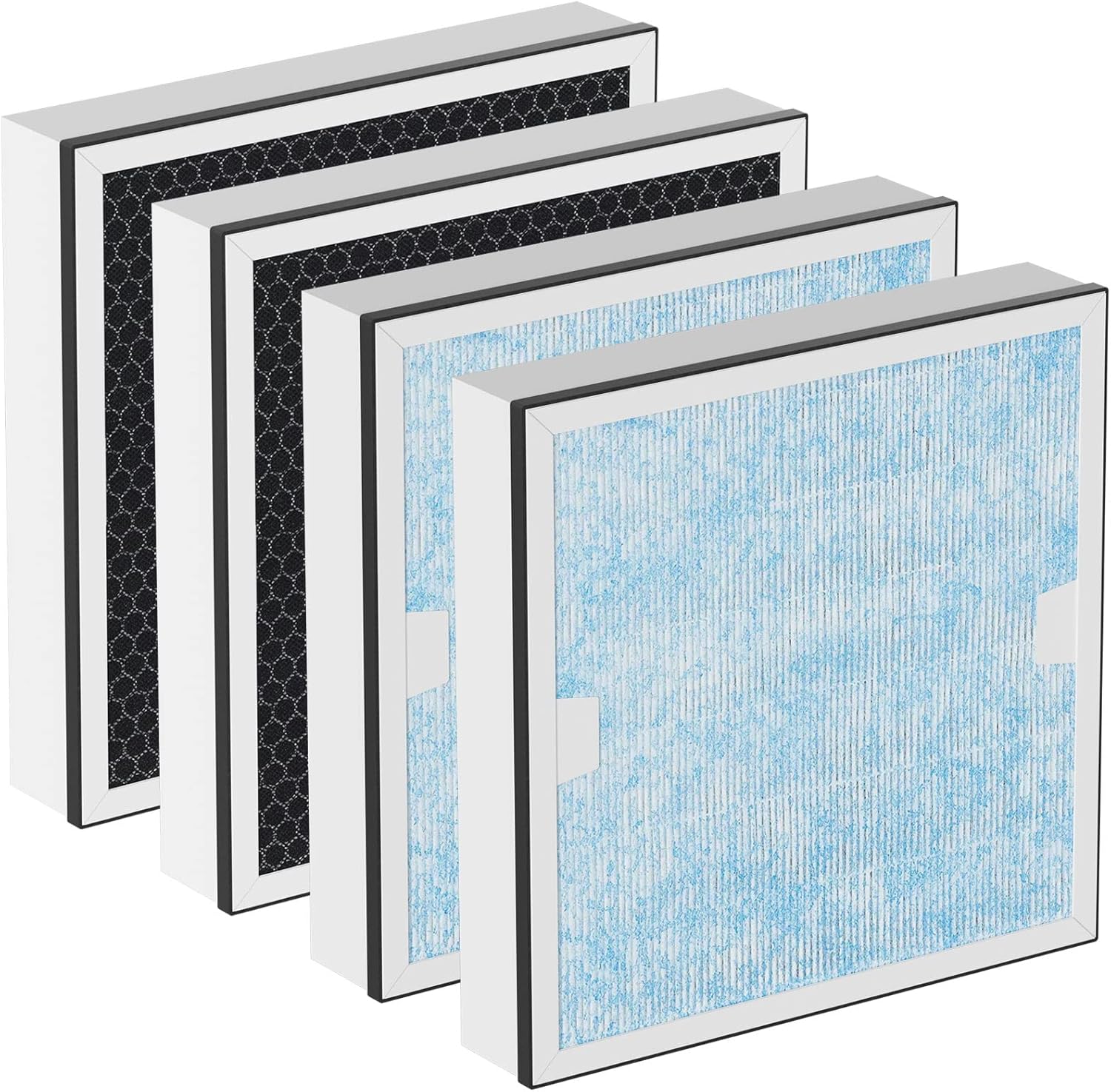 Carmerny HEPA & Activated Carbon Filter Replacement Set Compatible with AlorAir CleanShield HEPA 550 Air Scrubber (Pack of 2)