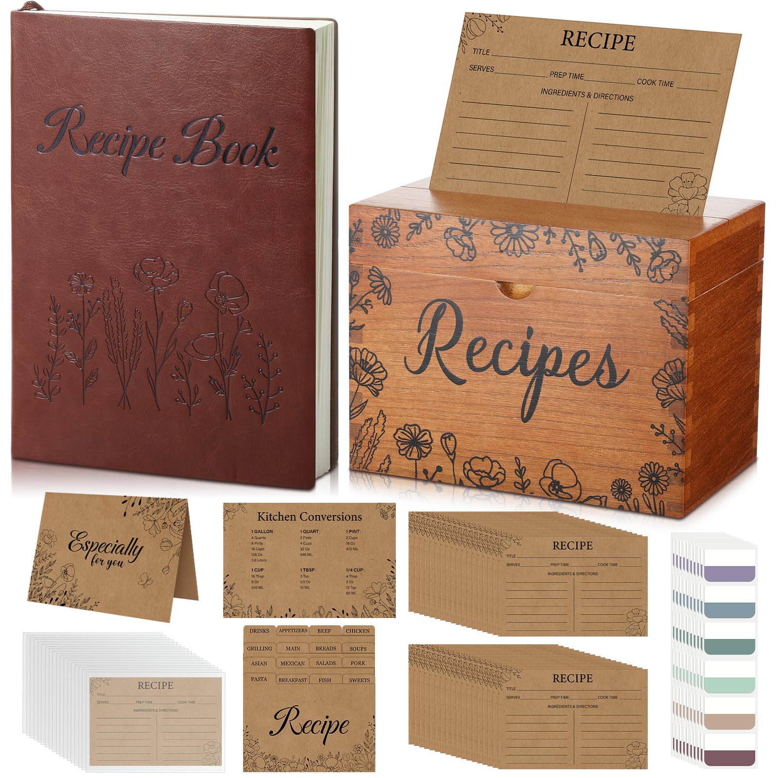 Cadeau de cuisine idéal pour mariage avec ce lot de cartes de recettes vintage