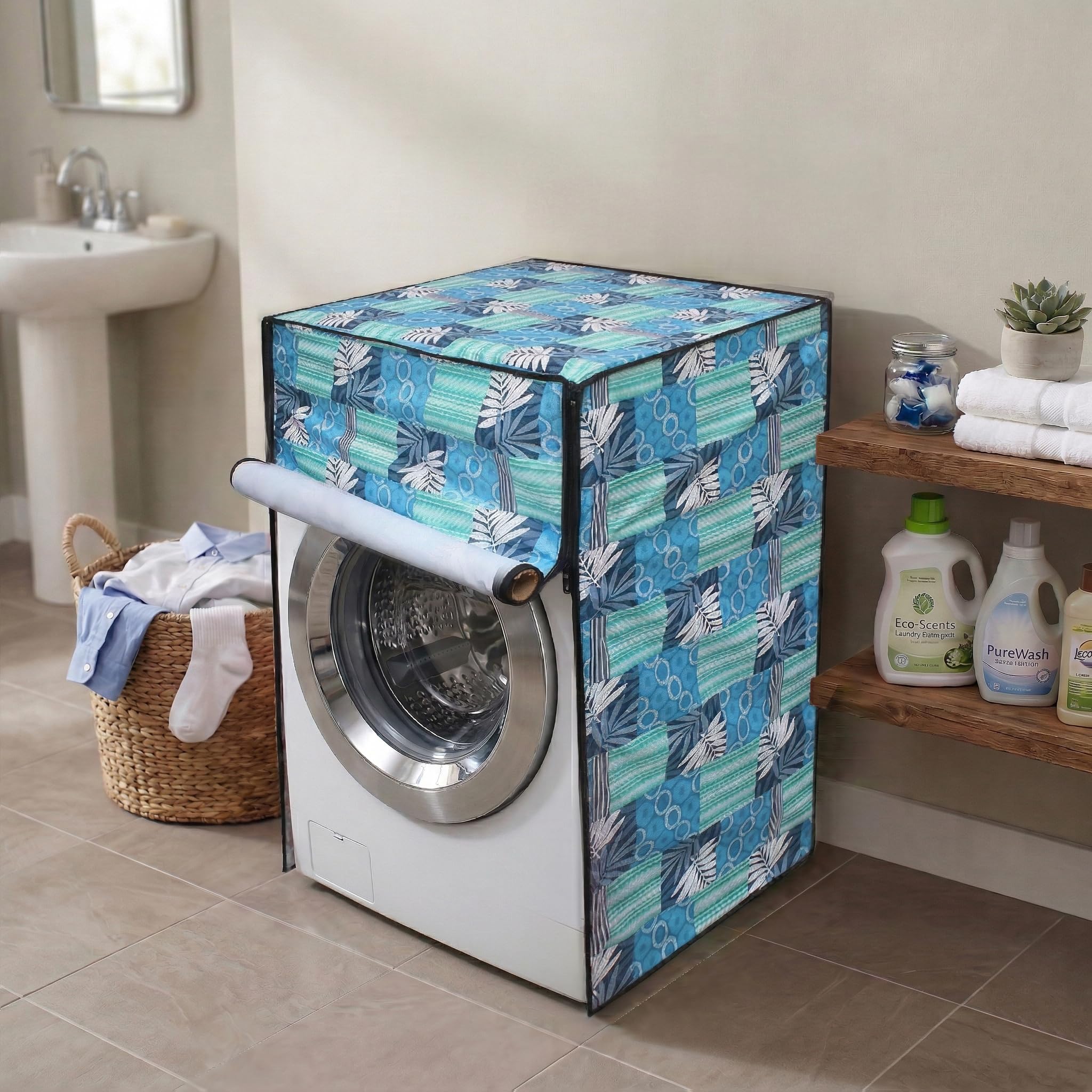 DREAM CARE Waterproof & Dustproof Washing Machine Cover Front Load & Fully Automatic Suitable for 7 kg, 7.2 kg, 7.5 kg (61 x 86 x 61 cms)