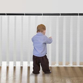 Cupount Banister Guard for Baby- 15ft x 3.3ft White Safety Mesh Netting for Pets and Kids - Stair Railing Cover for Home