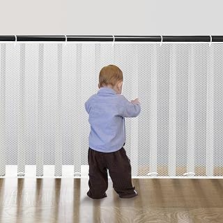 Cupount Banister Guard for Baby - 10ft x 3.3ft White Safety Mesh Netting for Pets and Kids - Stair Railing Cover for Home