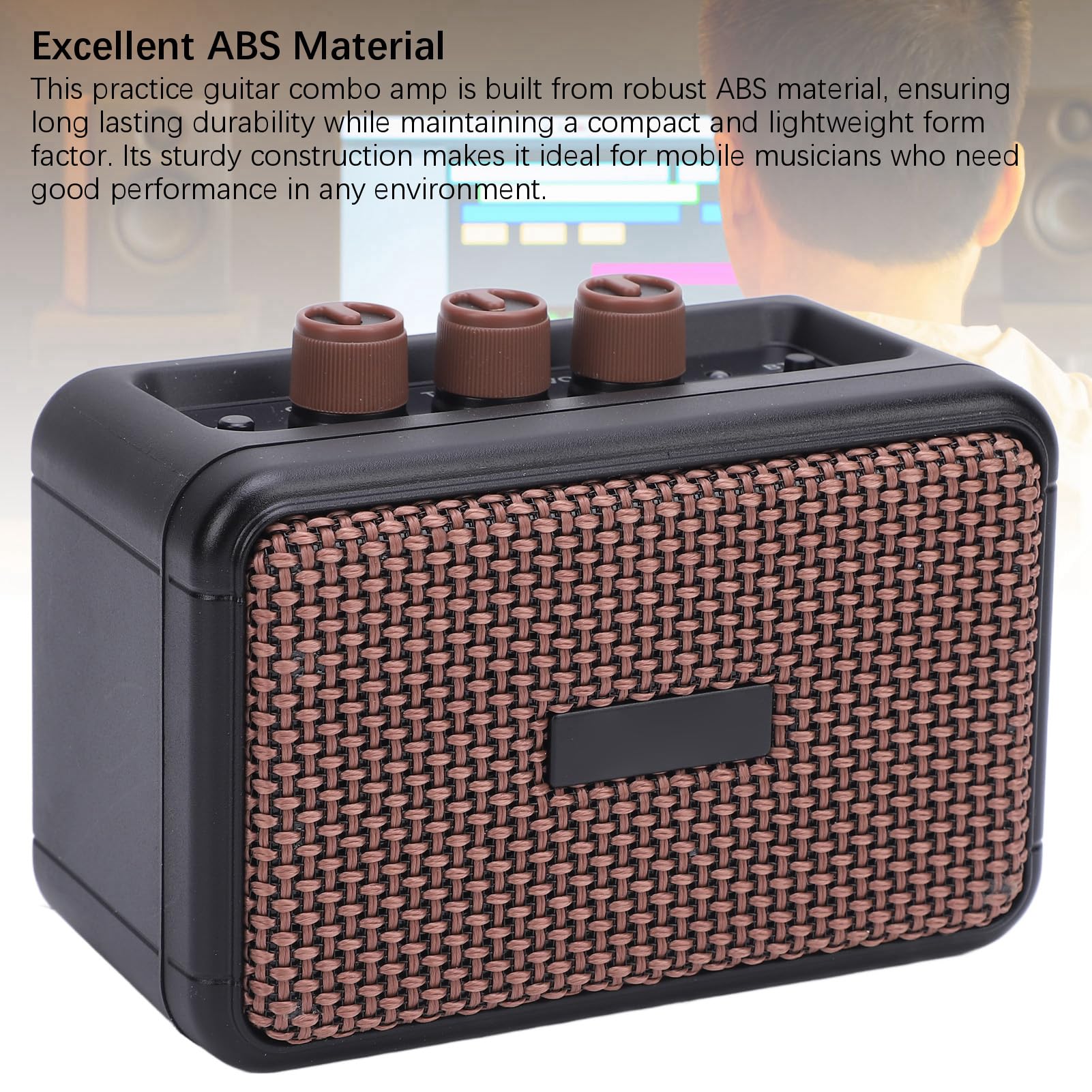 Amplificatore per Chitarra Elettrica, Amplificatore Combinato Bluetooth Portatile con Ingresso Microfono AUX Interfaccia da 6,35 Mm, per Sessioni di Jam Session in Piccoli Locali