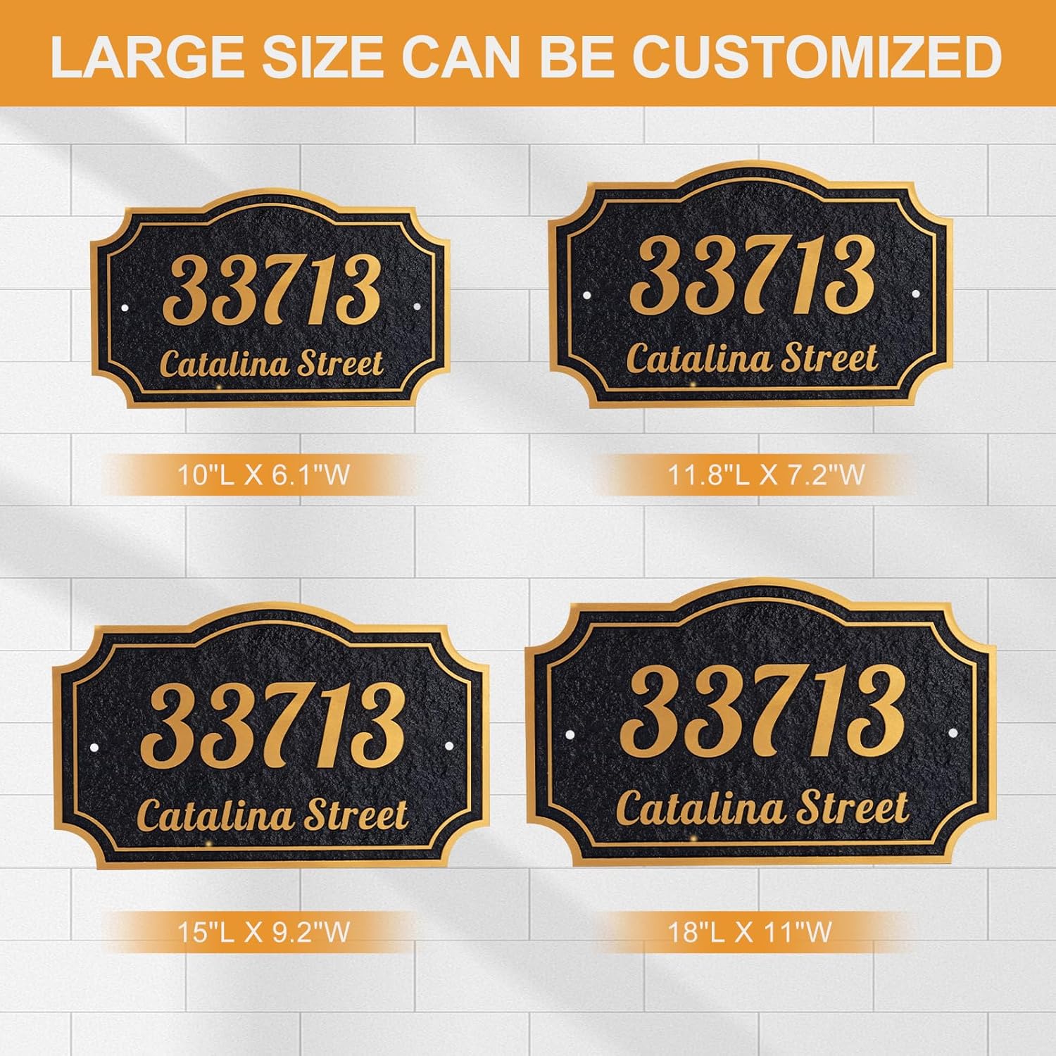 Custom House Address Sign, Personalized Address Plaque for Outside Street Name Address Sign House Number,STYLE 1