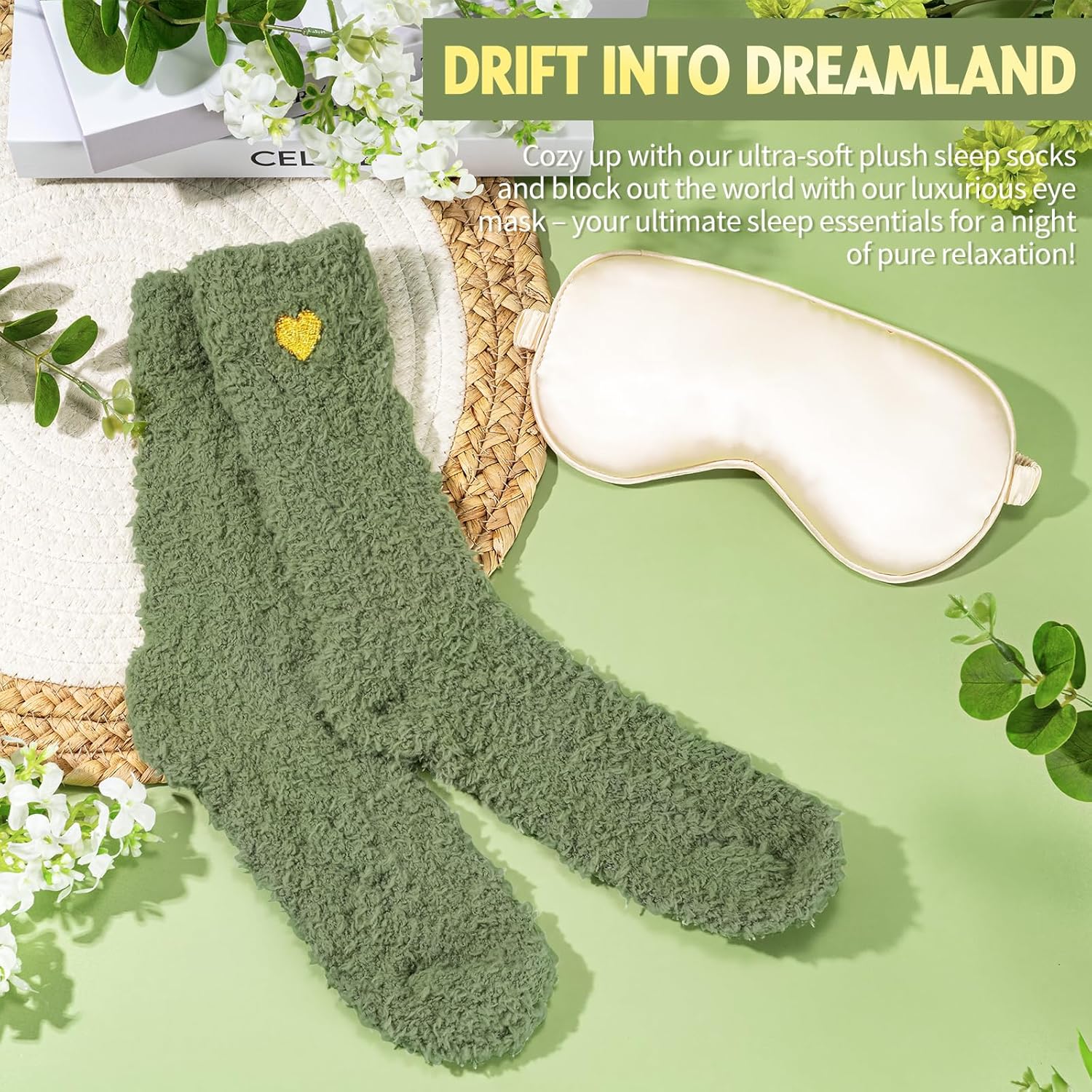 Suhctuptx Self Care Gifts for Women, Get Well Soon Basket Birthday Gifts for Women Care Package, Thinking of You Box w/Blanket, Christmas A Leafy Gift of Care for Mom Her Sister Friend - Image 8