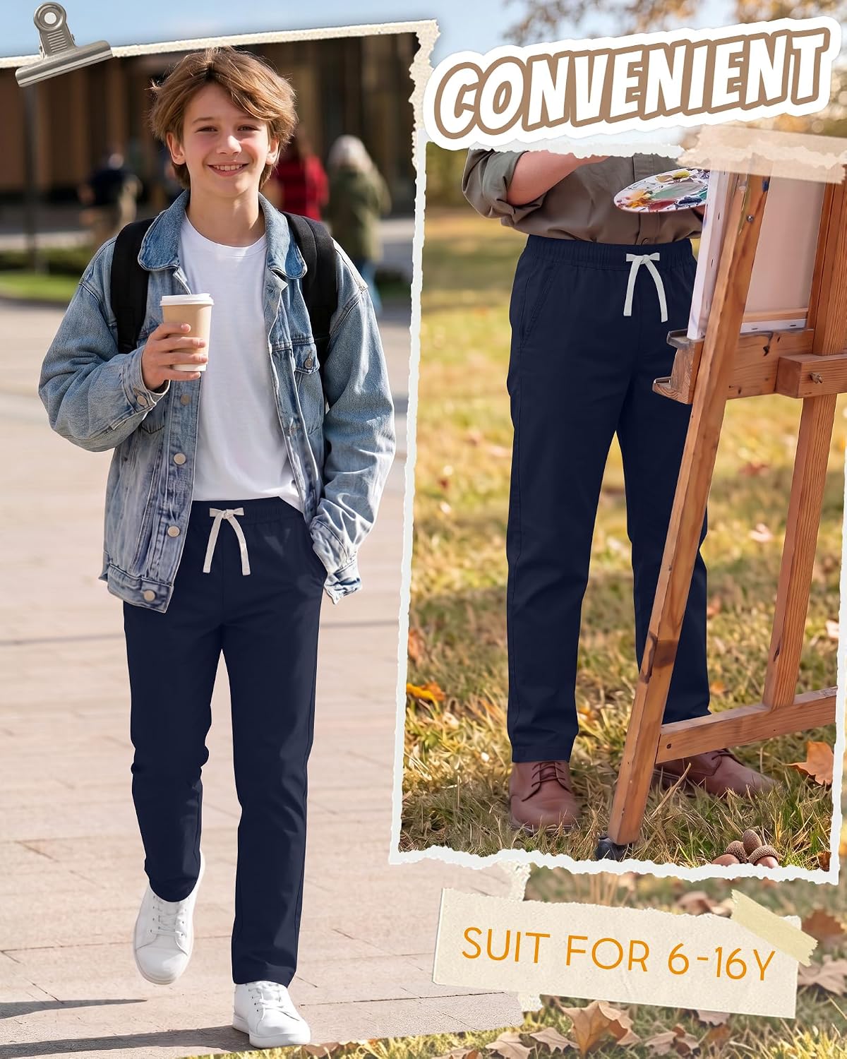 3 Pack Boys School Uniform Pants