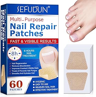 Fungal Nail Treatment,Nail Repair Patches 60pcs,Toe Nail Treatment,Nail Repair Treatment for Restores Damaged Nails, 8-Hour Overnight Nail Repair Restores Healthy Nails
