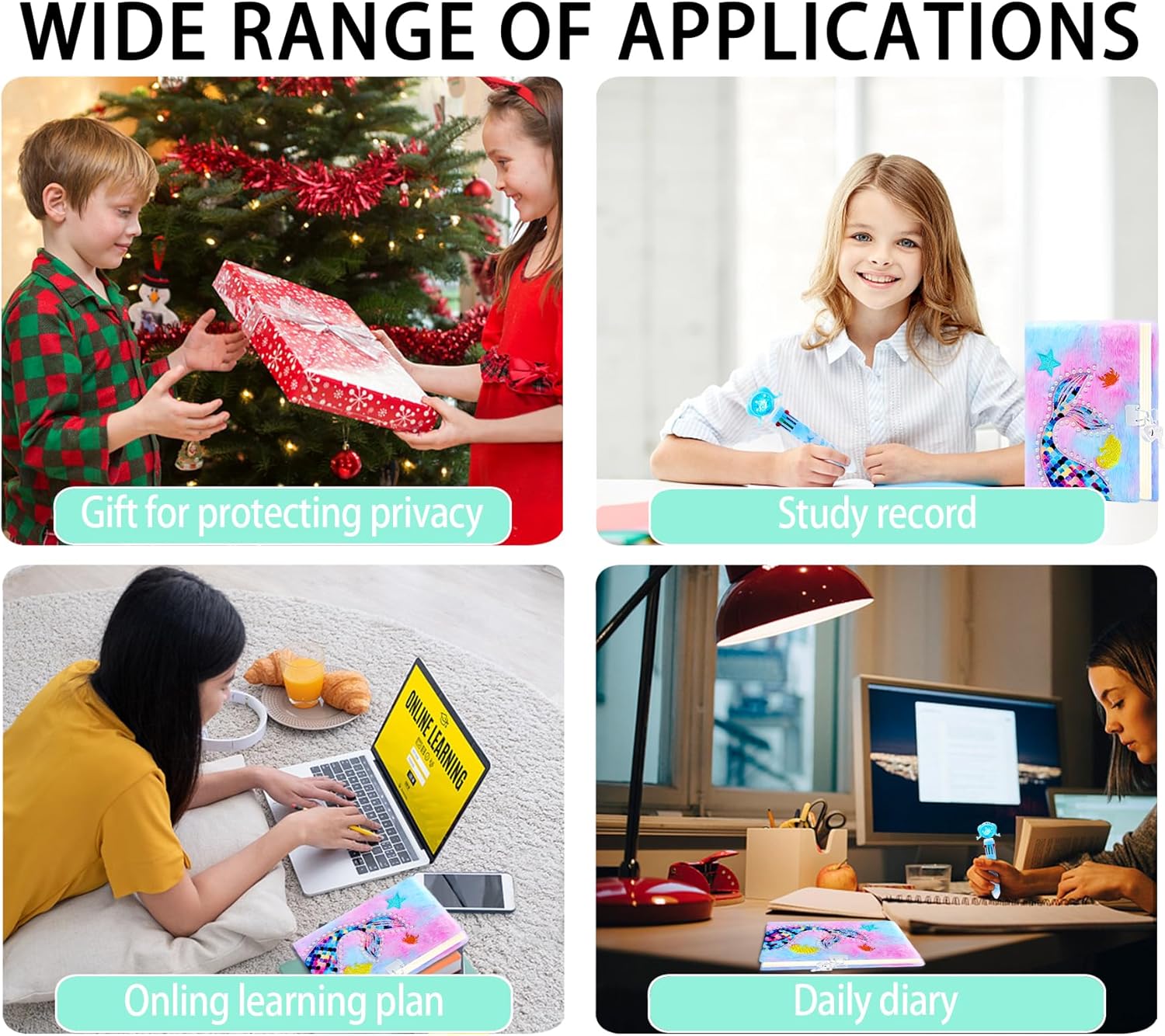 Fluffy Diary with Lock for girls 6-12,Fluffy Diary for Girls with Lock Set, Princess Diaries Secret Notebook journals for girls, Birthday Christmas gifts for daughter granddaughter niece. - Image 8