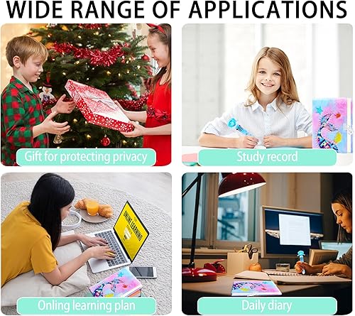 Miniatura 8 de Diario de sirena para niñas con kit de cerradura y llaves. Diario secreto de Princess Diaries para niñas, regalos de Navidad. Bonitos suministros