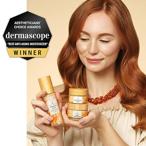 Miniatura 6 de Ambra Lift Elixir, 2 onzas  galardonado humectante antienvejecimiento con ámbar báltico, colágeno marino y polvo de perlas  Levanta, reafirma e