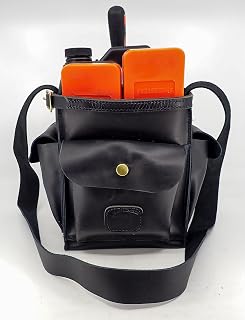 The DUKE'S Black Leather Chainsaw BAR Oil Tool Tote Carry Bag Made in USA