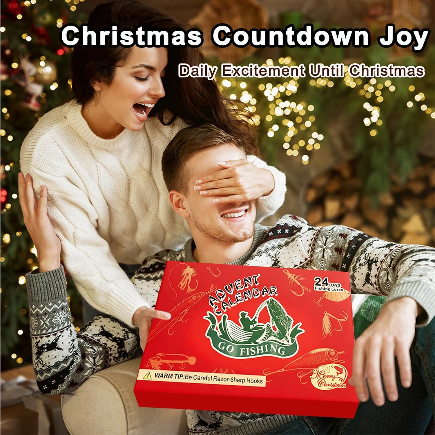 Fishing Advent Calendar 2025 Adult Christmas Fishing Gift for Men Teens Boys 24 Days Christmas Countdown Calendar Fishing Tackle Lures Xmas Gifts for Boys