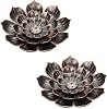 2 Pcs Lotus Incense Holder, Incense Burner Holder With Removable Ash Collector, For Meditation Home Bedroom Yoga Room Tea House