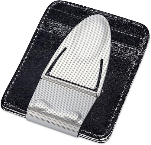 Geneva Silver Mesh Money Clamp con cartera