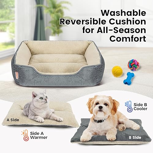 Miniatura 2 de Miguel Cama para perros con cojín extraíble para perros medianos y pequeños, cama lavable para mascotas con cama lateral fácil de lavar, cama