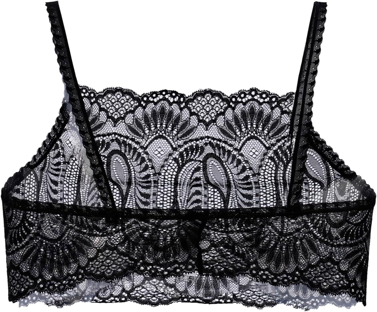 Women's Lace Camisole Crop Tops Modesty Panel Cleavage Cover up for Low Neckline Low Cut Dress - Image 3