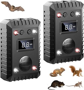 2026 Ultrasonic Car Rodent Repellent Battery Operated, 2-Pack