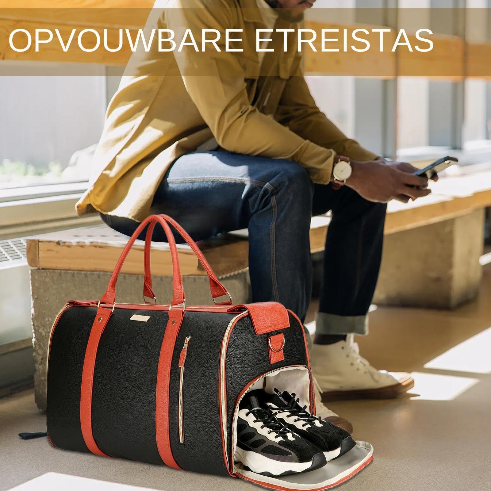 Faltbare für Reisen, Klappreise -Tasche Duffel Pack mit großer Kapazität