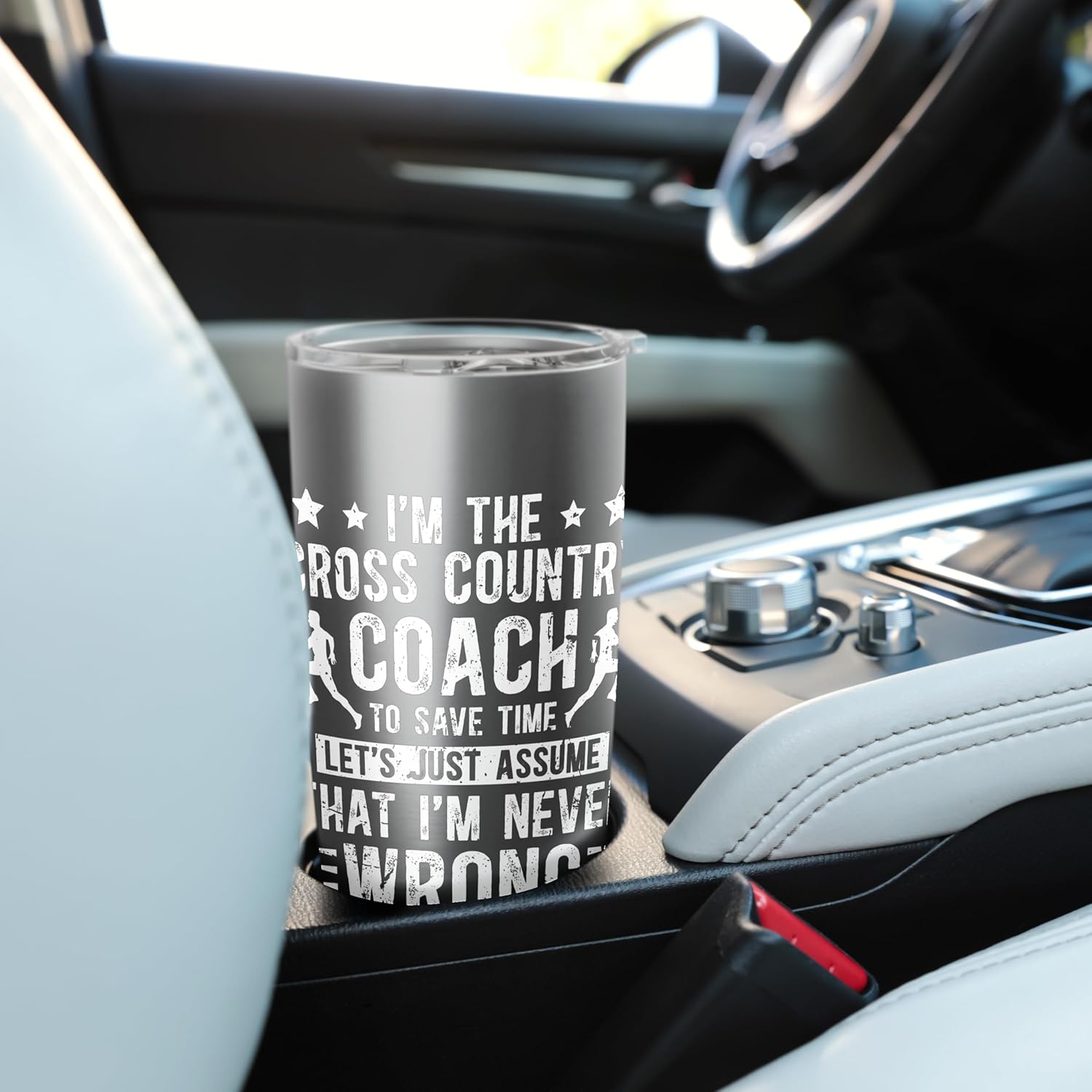 I'm The Cross Country Coach Cross Country Coaching Stainless Steel Insulated Tumbler - Image 6